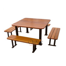 Polyresin and Steel Picnic Table Bench